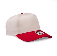 Gorra de béisbol en blanco 5 paneles perfil medio roja natural Otto gorra Snapback al por mayor