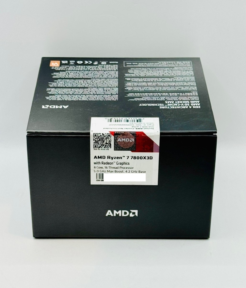 AMD Ryzen 7 7800X3D Processor (5 GHz, 8 Cores, Socket AM5