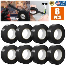 8x Black Electrical Tape Waterproof, High Temp Electric Tape Flame Retardant USA