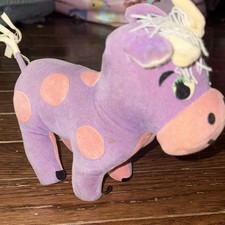 Dakin Dream Pets Purple Pink Polka Dot Horse Plush Vintage 1971 MPN 118
