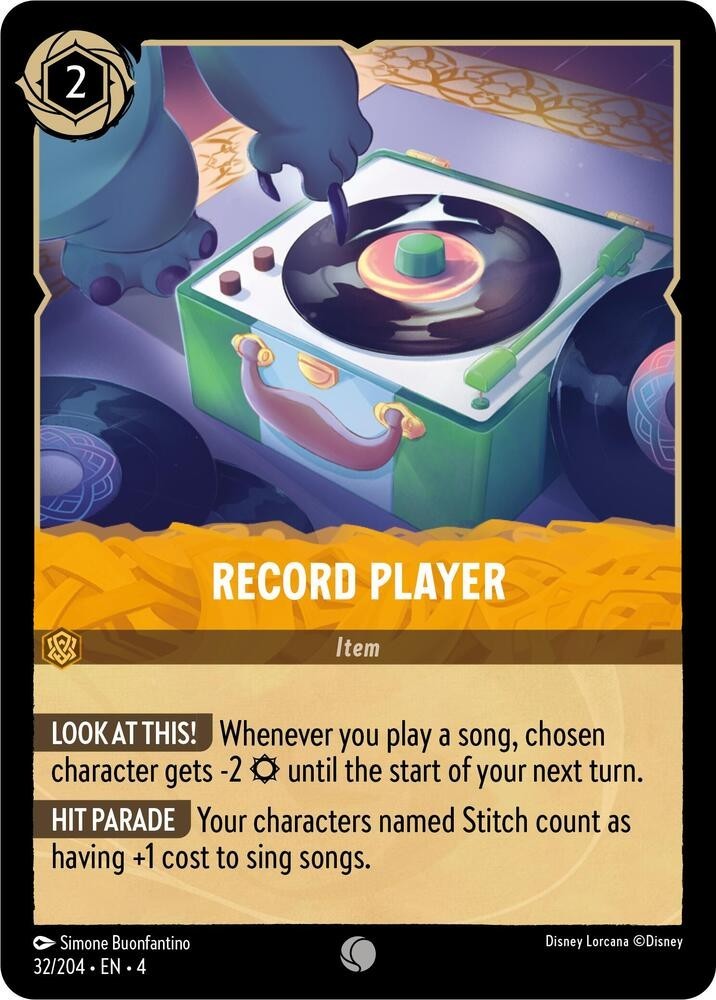 Disney Lorcana TCG - Ursula's Return - Record Player - 32/204