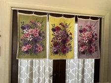 3 Linen Ulster Weavers Country Flowers Tea Towel Kitchen Dish 29 x 18.5" Irish