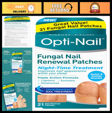 Fungal Nail Renewal Patches - 21 Night-Time Treatment Patches for Improved Nail
