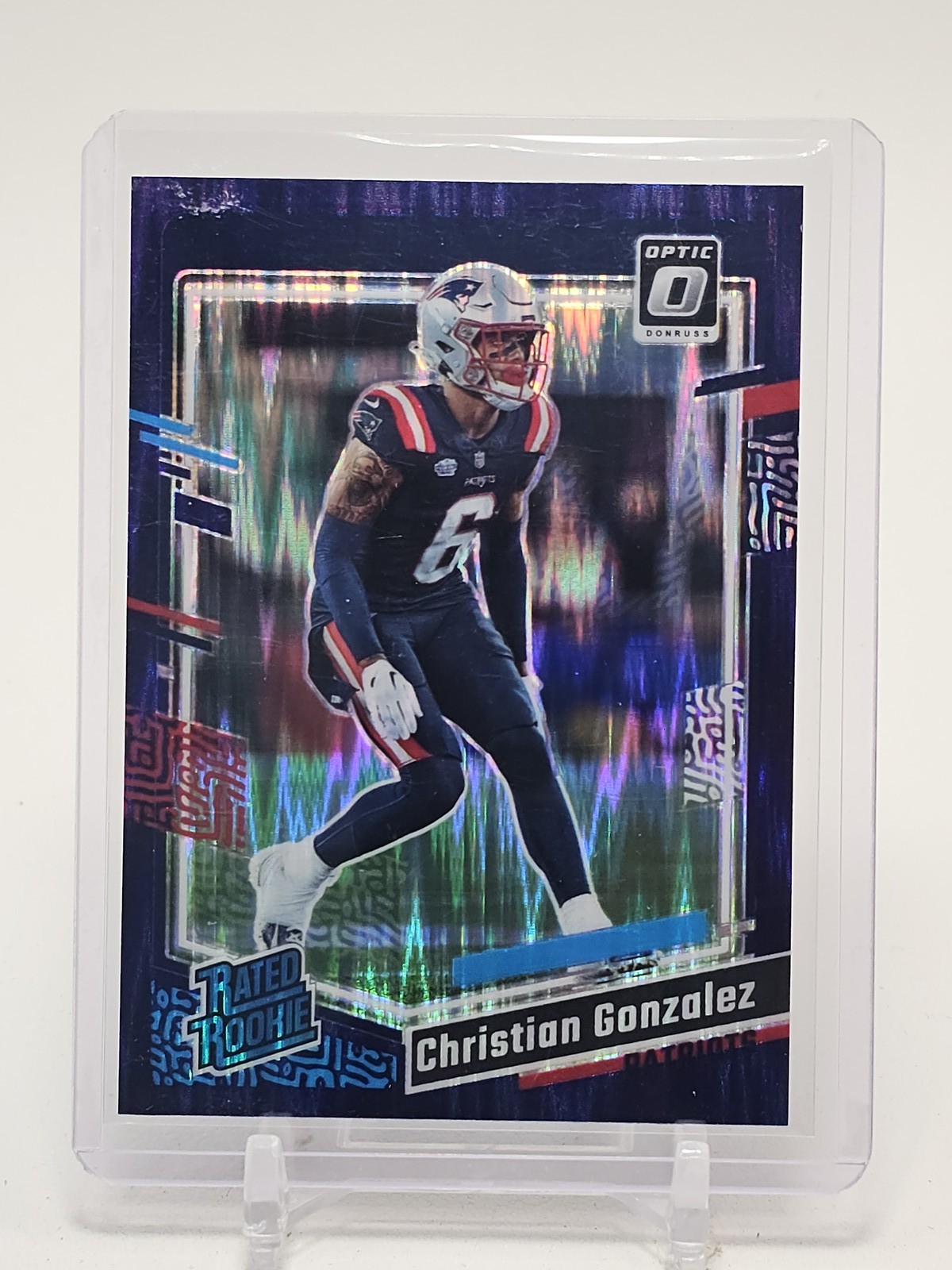 Christian Gonzalez Panini Donruss Optic #274 Purple Shock