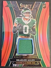 2024 Panini Select NY Jets Braelon Allen #DSM-BAN Draft Selections Red Prizm