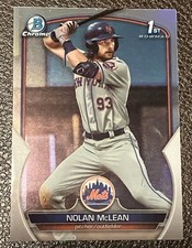 2023 Bowman Draft Nolan McLean Chrome Refractor 1st Prospect #BDC-96 Mets Mint