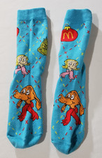 2025 McDONALD Grinch Socks Xmas Happy Meal Blue Socks. Original Bag Not Included