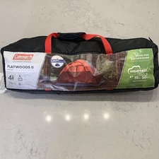 Coleman Flatwoods II 4 Person Tent - Red & Grey Dome Tent