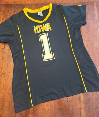 Iowa Hawkeyes Football Jersey Large Youth 12/14 Black Gold Rivalry Threads 91