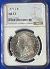 1879 S Morgan Silver Dollar NGC MS 63