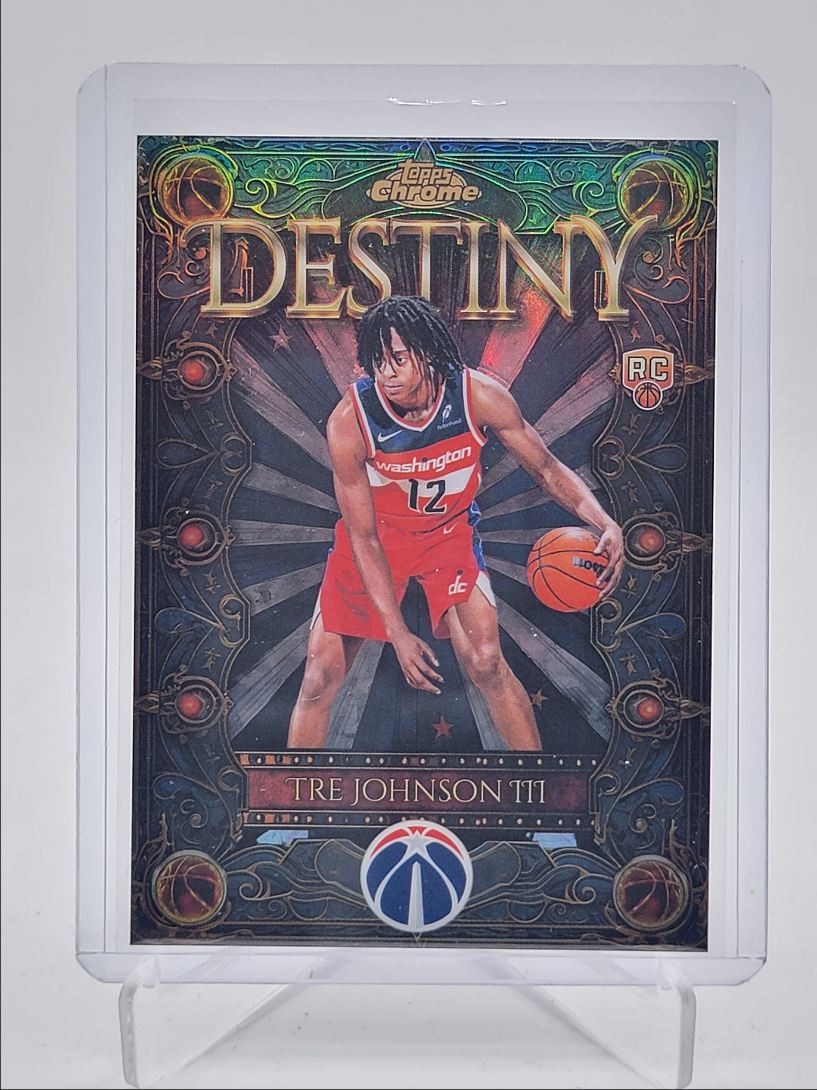 TRE JOHNSON III 2025-26 TOPPS CHROME ROOKIE DESTINY REFRACTOR RC Q6383