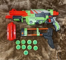 NERF Vortex Praxis Pump Action Blaster Gun With 9 Discs
