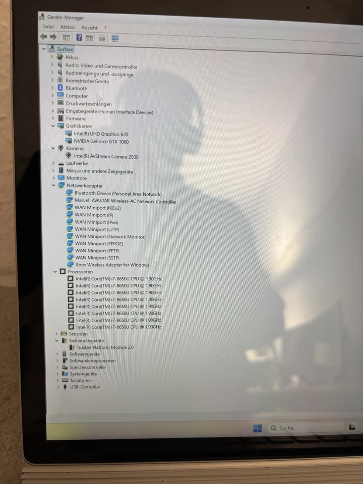 Microsoft Surface Book 2 240 GB SSD 16GB RAM NVIDIA GTX 1050 Win11 Pro defekt ? - Bild 3 von 4