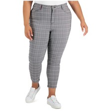 Tommy Hilfiger Womens Glen Plaid Skinny Dress Pants