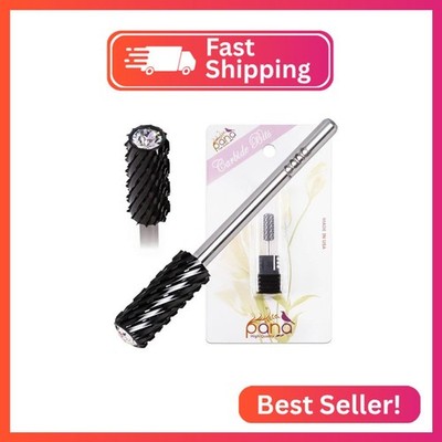 PANA Crystal Top Nail Drill Bits - 3/32'' Small Barrel Black Carbide Bits 2X Coa