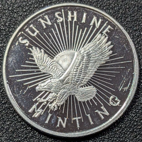 Sunshine Mint 1/2 Troy Ounce Silver Bullion - Old Glory C&C Daily 1c Auction!
