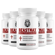 5 Pack Beast Max for Men Advanced Male Enhancement Health Support BeastMax