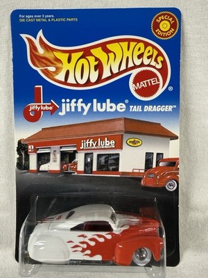 Hot Wheels 1998 Tail Dragger Jiffy Lube Special Edition White/Red W/Real Riders
