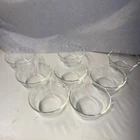 Vintage Pyrex 463 Clear Glass Custard Cups 6 Oz Scalloped Rim Set of 6