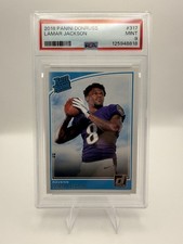 2018 Panini Donruss Rated Rookie Lamar Jackson #317 PSA 9 Baltimore Ravens