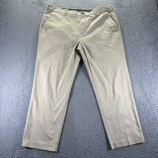 Van Heusen Pant Mens 40x30 Beige Chino Straight Preppy Office Career Business
