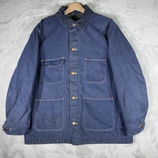 VTG Wrangler Jacket Men’s 44 Blue Bell Sanforized Blanket Lined Denim Chore 70s