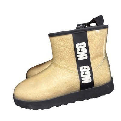 UGG Classic Clear Mini Natural Black Waterproof Winter Boots 1113190 Women's 8