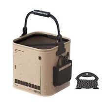Collapsible Fishing Bucket 3.7 Gallon/14L - Portable Folding Live Bait Bucket wi
