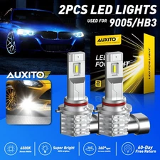 PAIR LED Fog Light Driving Bulbs 9005 HB3 6500K White High Power Fog Light Bulbs