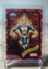 2025 Topps Chrome Marvel Cannonball #51 Iron Man Red & Gold Lazer Refractor /100