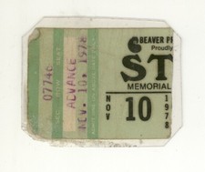 Styx 11/10/78 Buffalo NY Memorial Auditorium Concert Rare Ticket Stub