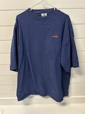 Adidas 90s Vintage Blue Short Sleeve Shirt Sz XXL MADE IN THE USA ๐บ๐ธ