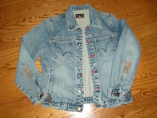 JUNIOR'S BS'O INC Light Blue Denim Button Down Jean Jacket Size XL SUPER NICE
