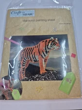 Crafter’s Square Diamond Painting Sheet Tiger 6” x 8” 