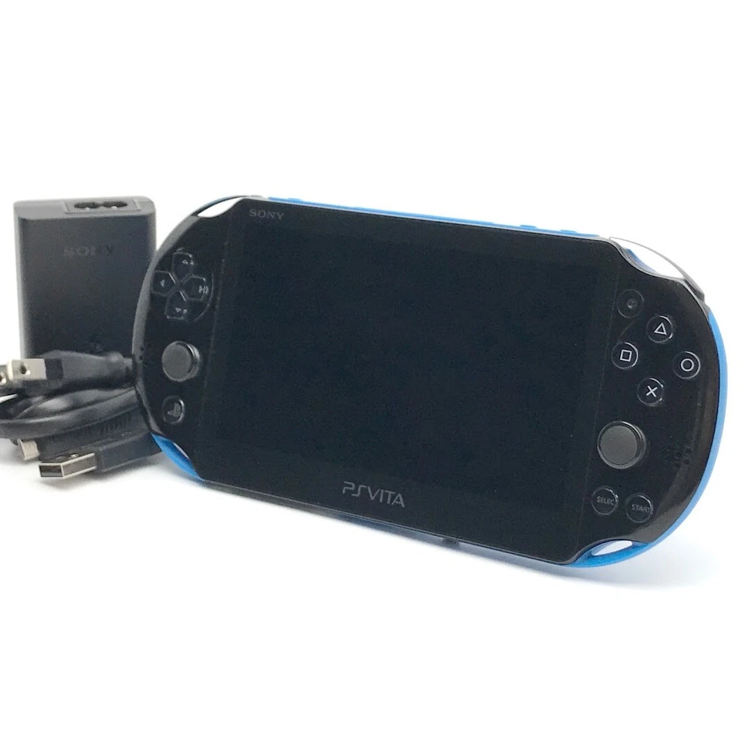 SONY PS Vita PCH-2000 Slim Blue Black Wi-Fi LCD w/ Charger 