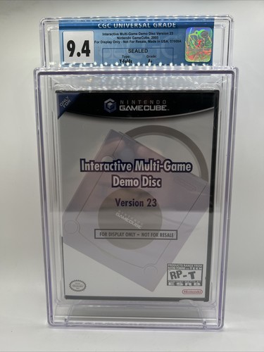 Nintendo Gamecube Interactive Multi Game Demo Disc Version 23 CGC 9.4 A+ SEALED!