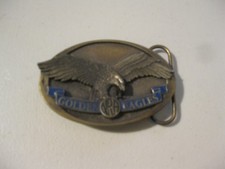 Golden Eagles NRA Belt Buckle - 200565 - Gold Tone