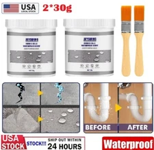 2× Invisible Waterproof Coating Insulating Sealant Anti-Leak Agent for Roof Bath