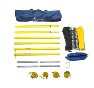 RomiSport Beachvolleyball komplettes Netz + Stahlpfosten + Courtlines 8.5m, 9.5m