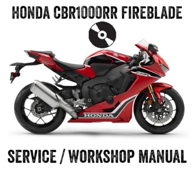 2017-2018 Honda CBR1000RR CBR 1000 Fireblade Workshop Service