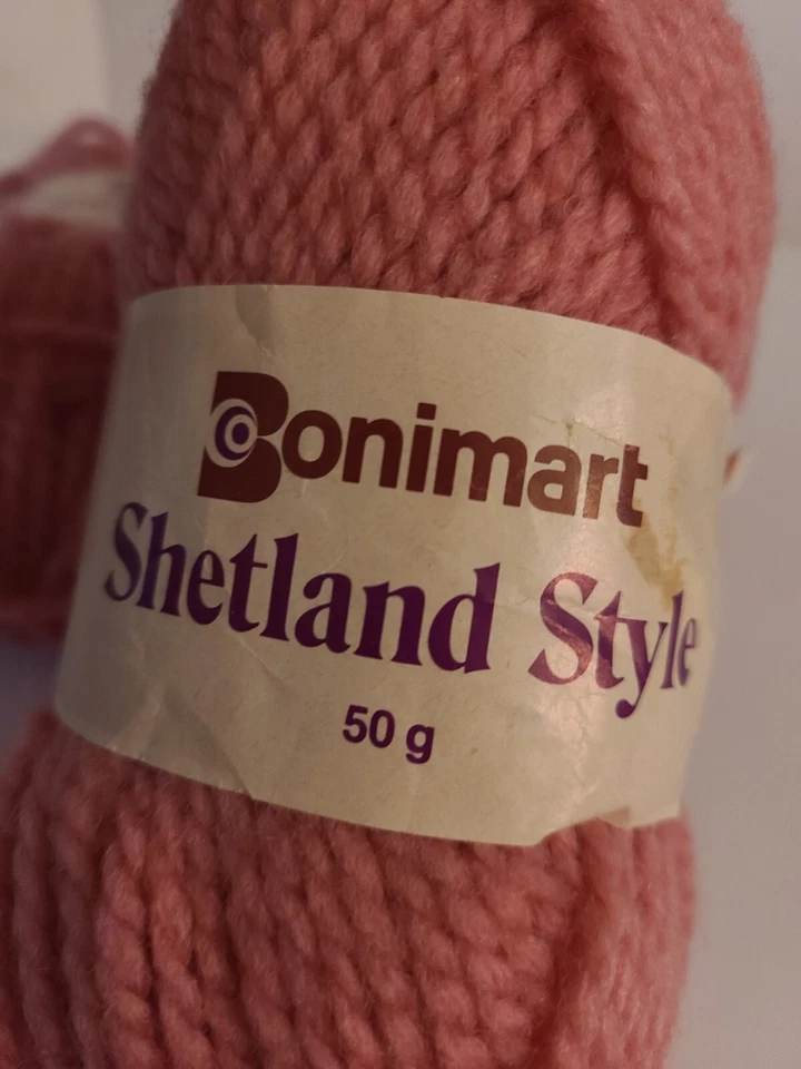 Lote de 3 madejas Bonimart estilo Shetland 50 g, rosa/salmón, 75 % acrílico 25 % lana Foto 2 de 4