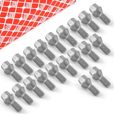 20x FEBI Radschrauben Radbolzen M12 x 1,25 für FIAT 500 Panda Doblo OPEL FORD ua