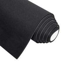 Backed Adhesive Foam Padding 1/2 Inch Thick x 12 Inch W x 59 Inch L Black Neo...