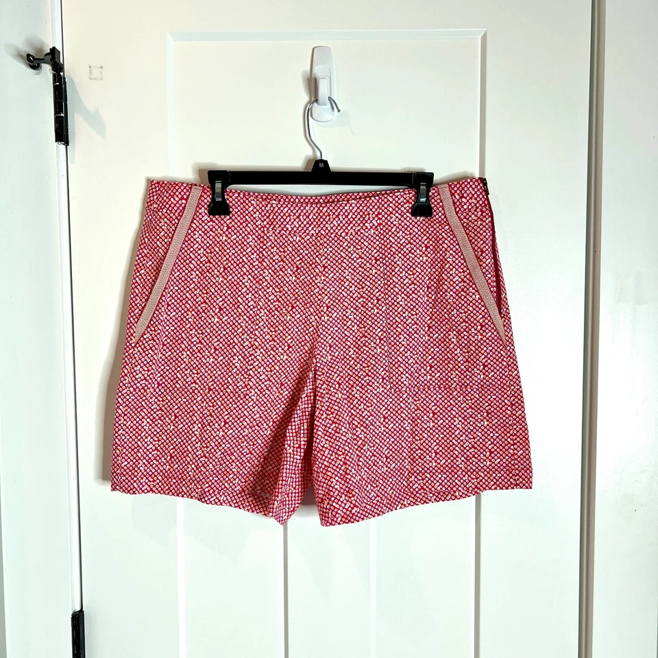 CAbi Picnic Short Polka Dot Side Zip Bright Red High-Waisted Style 5121 Size 12 - Image 3 of 4