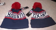 Houston Texans NFL Football Youth Cuffed Knit Hat with Pom Hat  Brand New