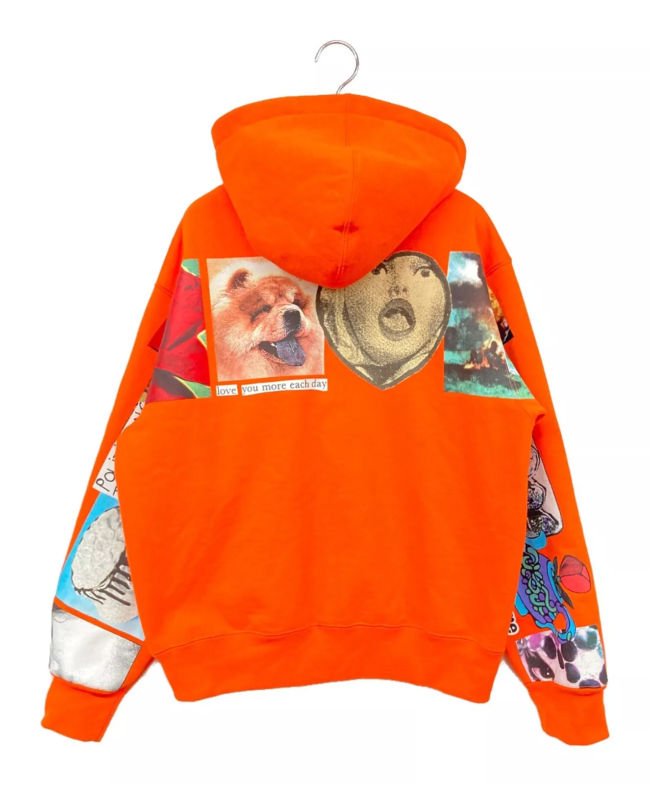 SUPREME Spread Zip Up Hooded Sweatshirt Size: S Orange Men