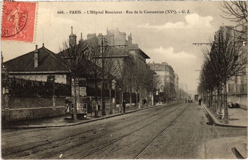CPA Paris 15e - Rue Mademoiselle & Croix-Nivert - Carte Postale Ancienne Originale