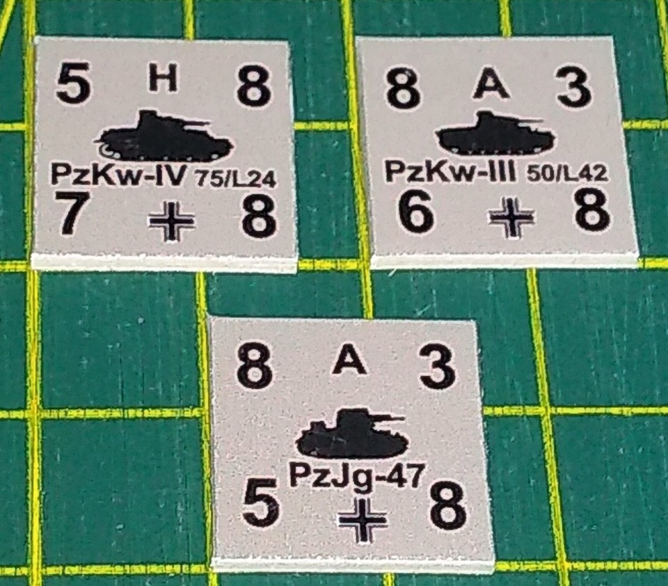 48 Counters PanzerBlitz 1941 expansion, 48 counters & 6 scenarios, Avalon Hill ...
