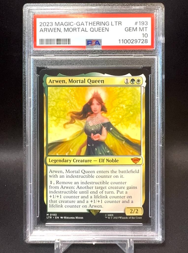 PSA 10 - Arwen, Mortal Queen - MTG #193 - LOTR Lord of the Rings - GEM MINT