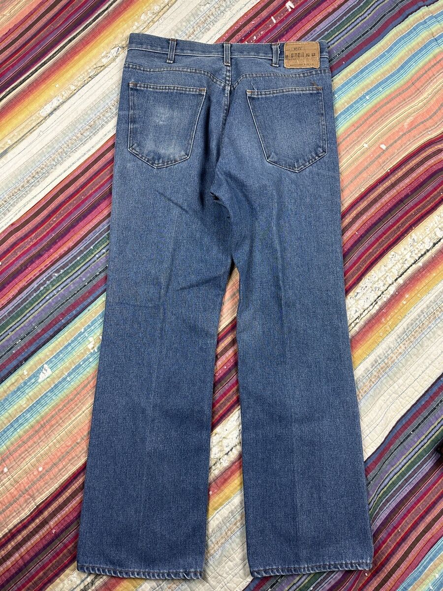 VTG 70s MONTGOMERY WARD Faded Denim Jeans 34x32 Cotton VTG 70s MONTGOMERY WARD Faded Denim Jeans 34x32 Cotton